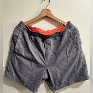 Birddogs Gray Athletic Shorts with Orange Interior